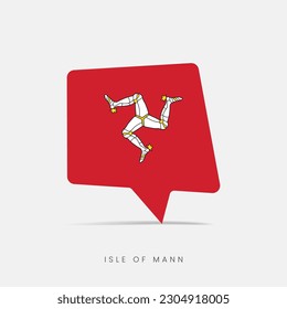Icono de chat de la burbuja de la bandera de la Isla de Man