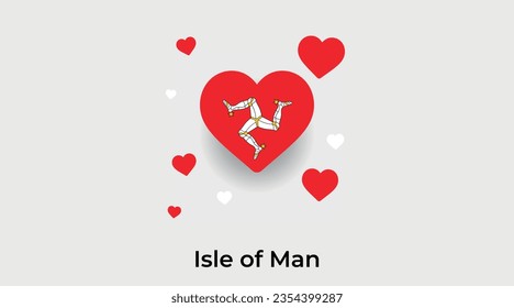 Isle Man Flagge Symbol Land Form Symbol Vektorgrafik
