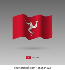 Isle Of Man flag. Official colors and proportion correctly. High detailed vector illustration. 3d and isometry. EPS10