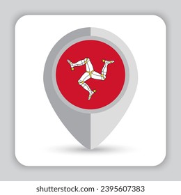 Isle of Man Flag Pin Map Icon