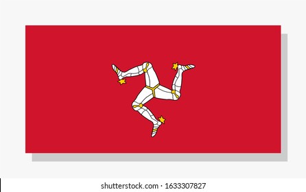 Isle of Man Flag Vector Isolated on White
