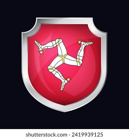Isle of Man Silver Shield Flag Icon