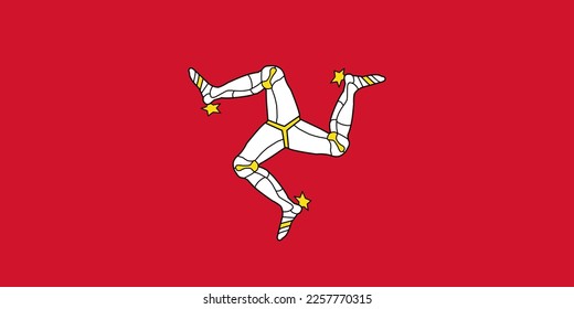 Isle of Mann Flaggen: einfache Illustration für Unabhängigkeitstag oder Wahl