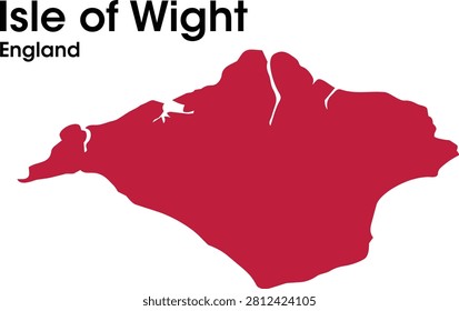 Isle of Wight england map in vectors