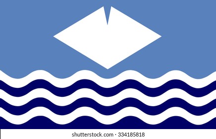 Isle of Wight flag vector illustration, England. United Kingdom.
