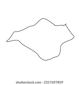Isle of Wight map, ceremonial county of England. Vector illustration.