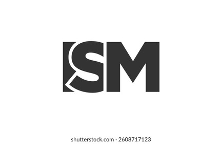 ISM logo design template with strong and modern bold text. Initial based vector logotype featuring simple and minimal typography. Trendy company identity ideal for businesses brand presence.