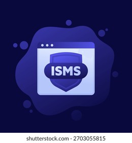 Icono del SGSI, Sistema de gestión de la seguridad de la información, diseño del Vector
