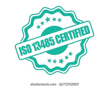 Sello de sello de goma certificado ISO 13485 con un borde decorativo