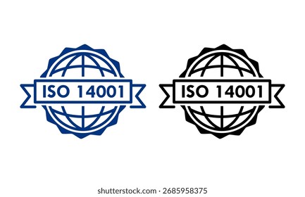ISO 14001 certified logo template illustration