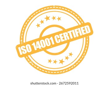 ISO 14001 Certified Rubber Stamp Seal with a Star Border