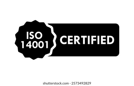 ISO 14001 Design badge template illustration