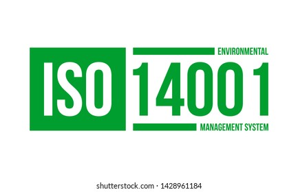 iso 14001 environmental management system, vector illustration isolated on white background
