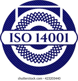 ISO 14001 with jean texture