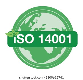 El símbolo ISO 14001 es un concepto estándar internacional para el sistema de gestión ambiental de una organización. mejorar el comportamiento medioambiental dentro de la organización y para los costes medioambientales