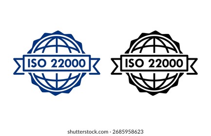 Ilustración de Plantilla de logotipo certificada ISO 22000