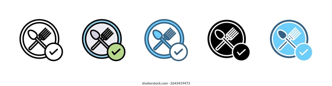 ISO 22000 icon set with various styles and colors