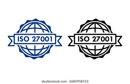 Ilustração do modelo de logotipo certificado ISO 27001