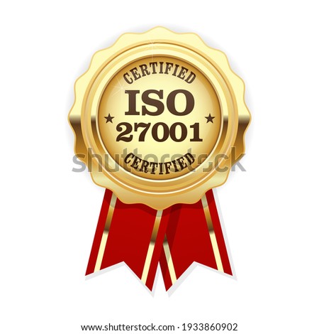 ISO 27001 standard certified rosette - Information security management