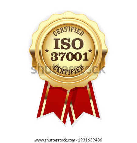 ISO 37001 standard certified rosette - Anti-bribery management systems