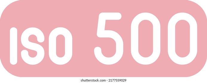 iso 500 with pink background iso 500 text in white color