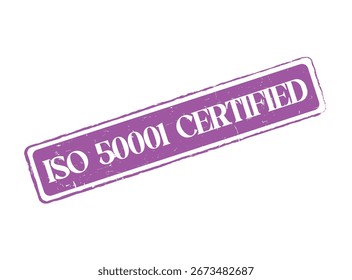 ISO 50001 zertifiziertes Stempelsiegel aus Gummi für Energiemanagement und Energieeffizienz