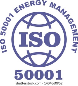 ISO 50001 Stamp Sign - Energy Management Systems Standard