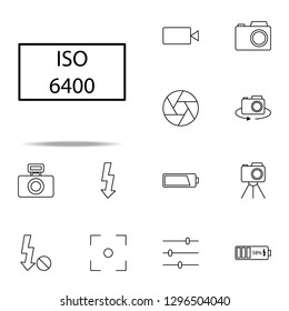ISO 6400 icon. photography icons universal set for web and mobile
