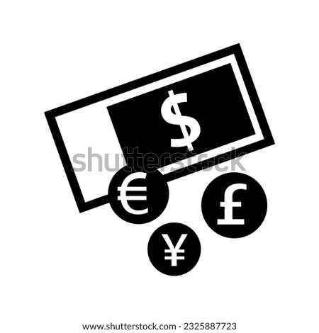ISO 7001 CF 004: Money currency exchange or Bureau-de-change  Imagine de stoc © 