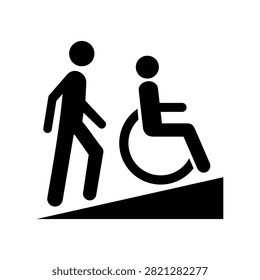 ISO 7001 PF 022: Slope or ramped access