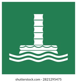ISO 7010 E055 – Marine evacuation chute