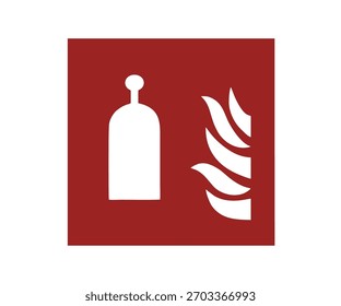 ISO 7010 F014 Remote release station sign. Fire fighting equipment signal pictogram vector design and illustration.
