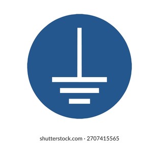 ISO 7010 M005 Connect an earth terminal to the ground sign. Obligation sign pictogram vector design and illustration.


