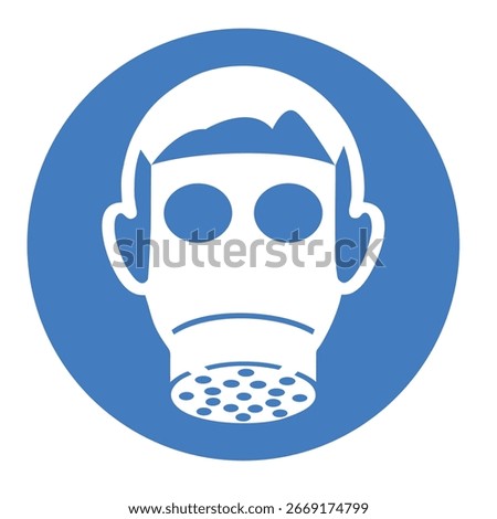 ISO 7010 M017 Safety Icon Wear Respiratory Protection Symbol for Industrial Use.