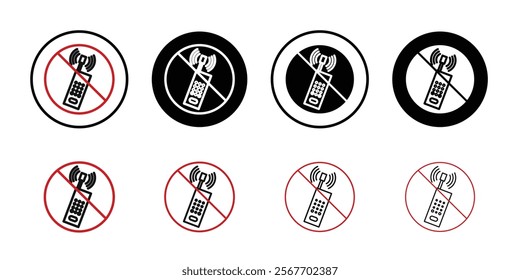 ISO 7010 No activated mobile phone icon Symbol mark in filled style