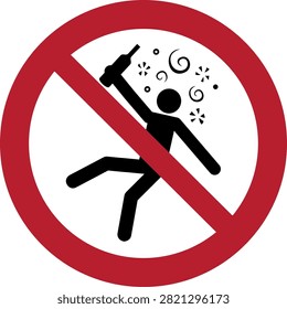 ISO 7010 P043 – Not for people in the state of intoxication