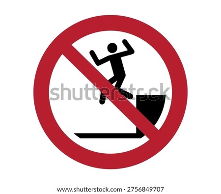 ISO 7010 P061 No jumping into water sign. Prohibition sign pictogram vector design and illustration.

