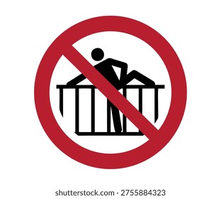 ISO 7010 P071 Do Not Cross Barrier Safety Sign. Prohibition symbol for workplace and public safety compliance vector design and illustration. 

