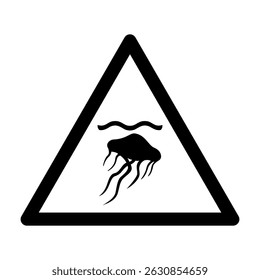 ISO 7010 Registered safety signs Warnings Jellyfish Black and White