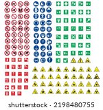 ISO 7010 SIGN WARNING SET SYMBOL SAFETY