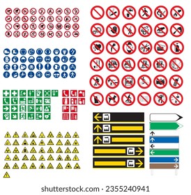 ISO 7010 SIGN WARNING SET SYMBOL SAFETY