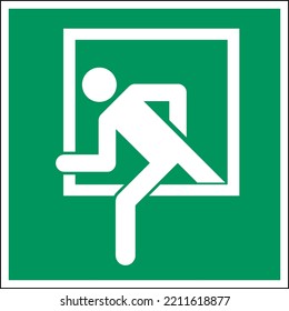 ISO 7010 Standard Safe condition first aid signs Emergency window