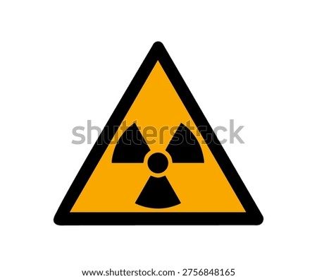 ISO 7010 W003 Warning Radioactive material or ionizing radiation sign. Warning pictogram vector design and illustration.
