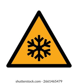 ISO 7010 W010 Warning Low temperature or freezing conditions
