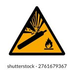ISO 7010 W029 Warning Pressurized cylinder sign. ISO 7010 sign warning for pressurized cylinder vector design and illustration.


