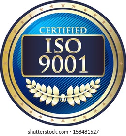 ISO 9001 Certified Blue Emblem