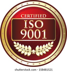 ISO 9001 Certified Red Emblem