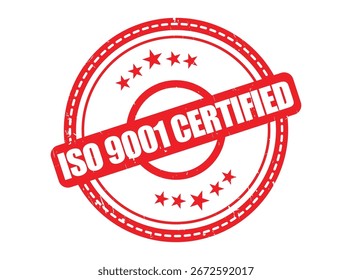 ISO 9001 Certified Rubber Stamp Seal with a Star Border