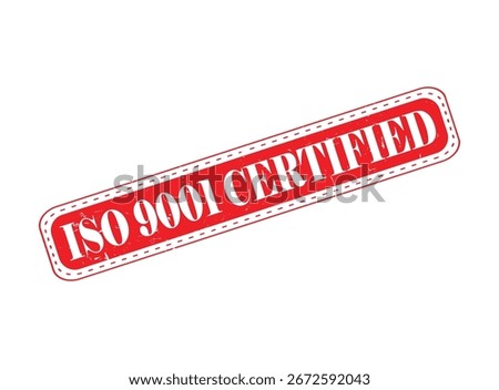 ISO 9001 Certified Rubber Stamp Seal on a Bar