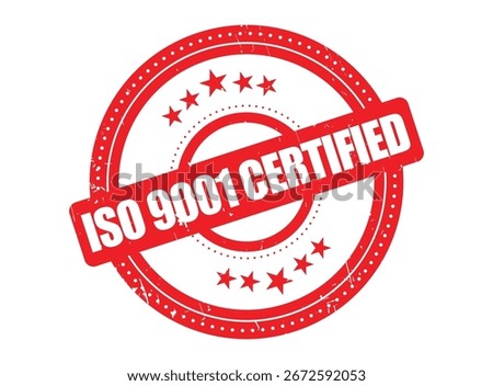 ISO 9001 Certified Rubber Stamp Seal with a Dotted Circle